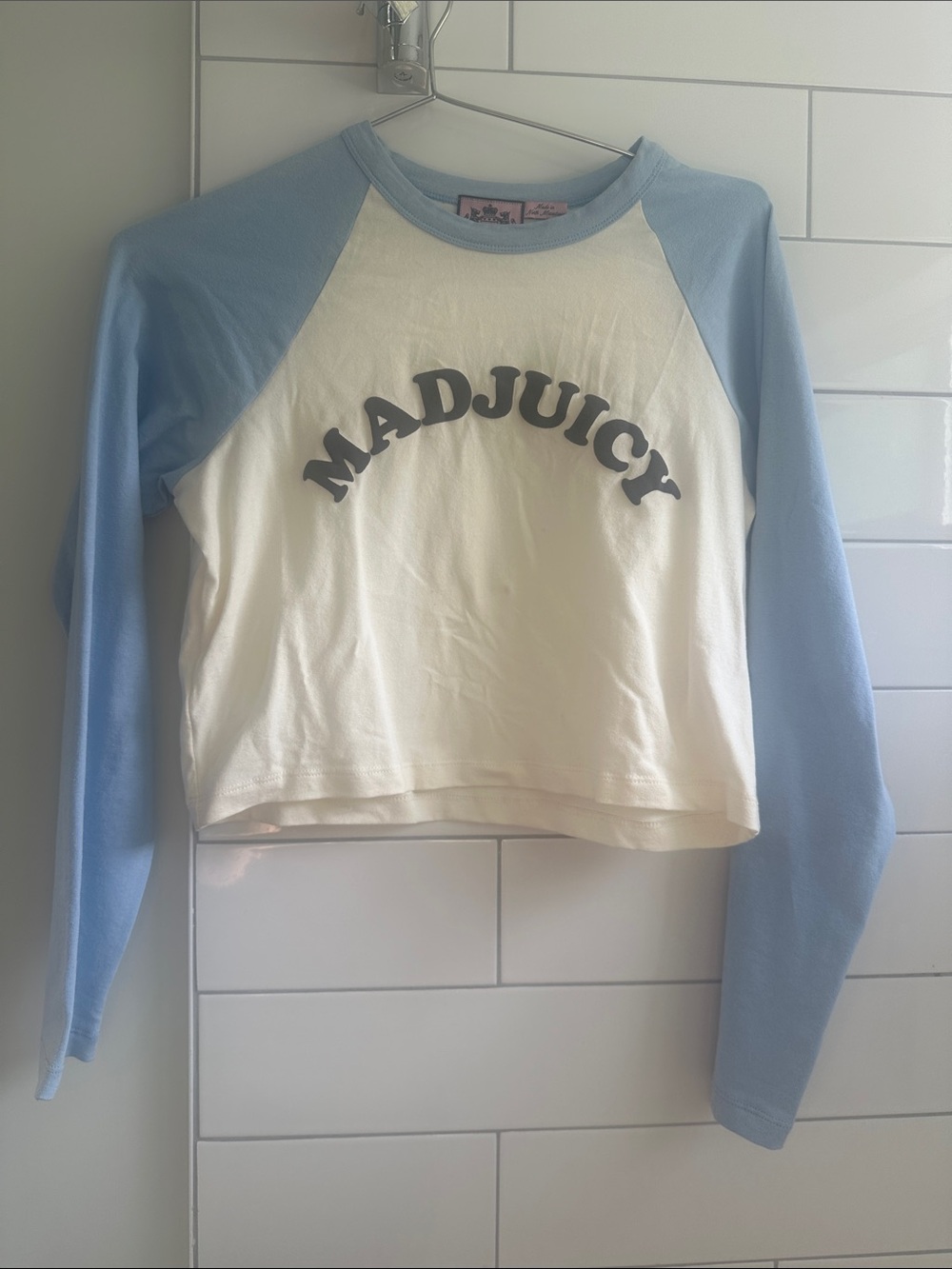 Madhappy x Juicy Couture Cropped Baseball Mad Juicy Tee Size Small